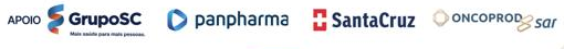 Apoio: GrupoSC, Panpharma, Santa Cruz, Oncoprod